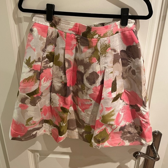 Halogen Pink, Cream & Army Green Floral A-line Skirt - Picture 5 of 5